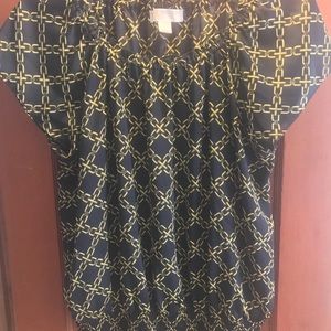 Michael Kors logo print blouse short sleeve shirt